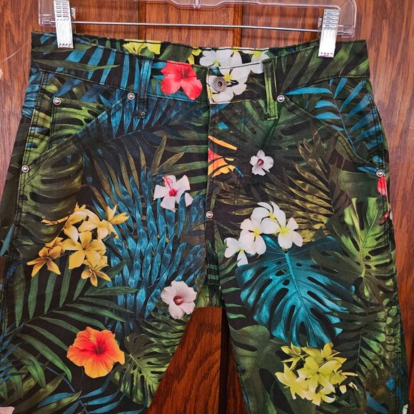 G-STAR RAW ELWOOD X25 MEN'S 5622 TAPERED W30  L34 AMAZONE FLORAL PHARRELL - Picture 5 of 8